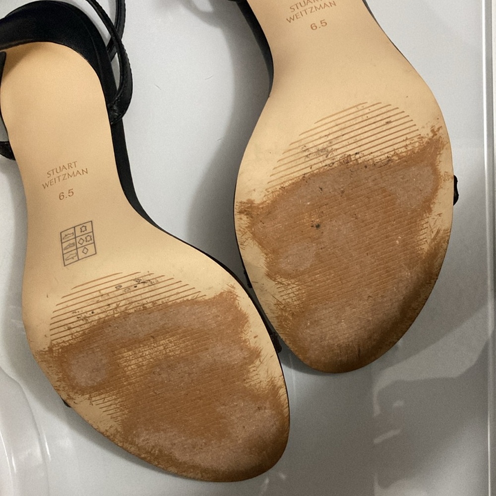 Stuart Weitzman Black High Heel Sandals - Picture 2 of 4